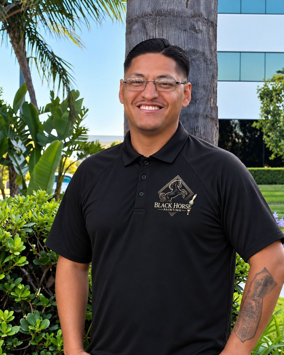Manny Anguiano, owner of Black Horse Painting, on a job site